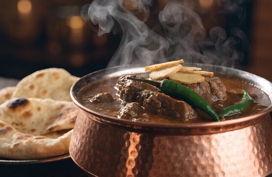 Traditional Pakistani Nihari Curry Food Photography