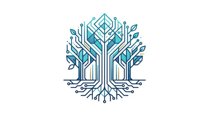 Digital Tree of Life Abstract Technology Concept. © Gerda