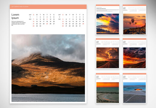 Minimal Monthly Calendar 2027 Template