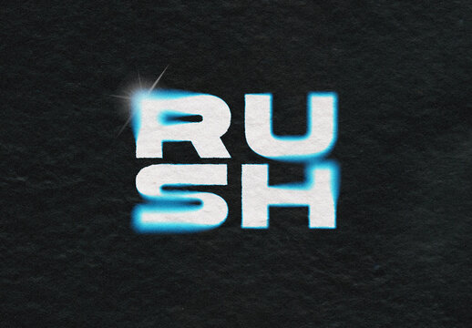 Retro Rush Motion Text Effect Template