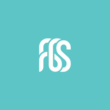 Abstract White Monogram FCS Logo Design.