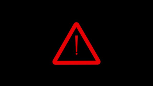 warning sign symbol in red triangle alert caution danger exclamation