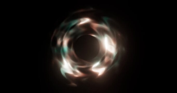 Abstract pattern of light lines. 3d render video. 