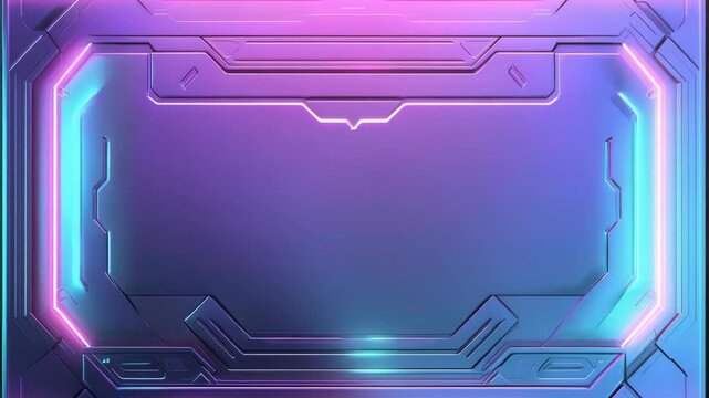 Four frames show bright and colorful lights changing shapes and patterns. The display has a modern design with glowing edges and a dark background. This is a dynamic visual display