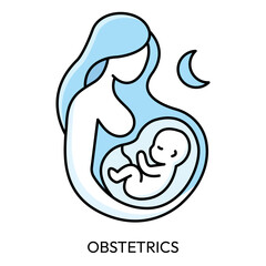 Fototapeta premium Maternal prenatal care vector icon for healthcare website with editable stroke.