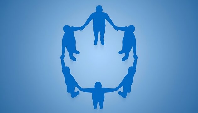 People holding hands in a unity circle formation