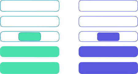Minimal modern U I button set in flat with primary secondary and hover states flat UI buttons © CDMIZAN