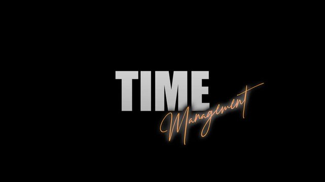 TIME MANAGEMENT TITLE WITH CINEMATIC ANIMATION