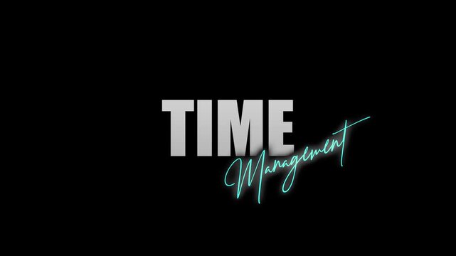 TIME MANAGEMENT TITLE WITH CINEMATIC ANIMATION