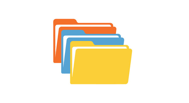 stacked folders flat icon folder stack graphic