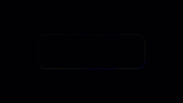 Beautiful transparent rounded rectangle glass frame background, realistic liquid glassmorphism user interface, blurred animated UI design loop