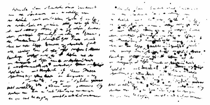 handwritten notes with ink splatters on white background grunge texture scribbles writing