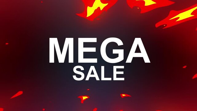Mega Sale animation background for business promotion or discount