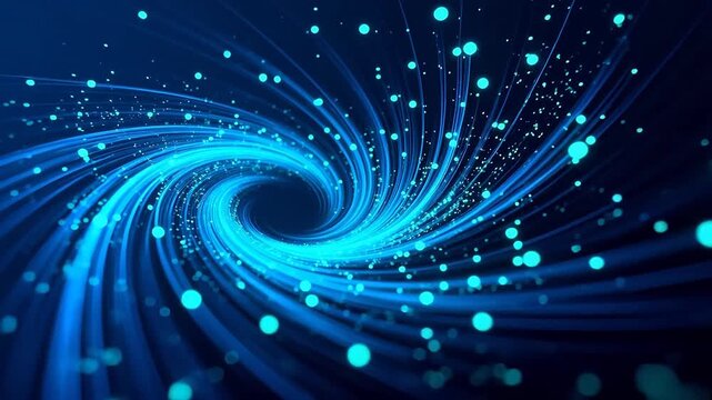 Blue light swirl abstract pattern