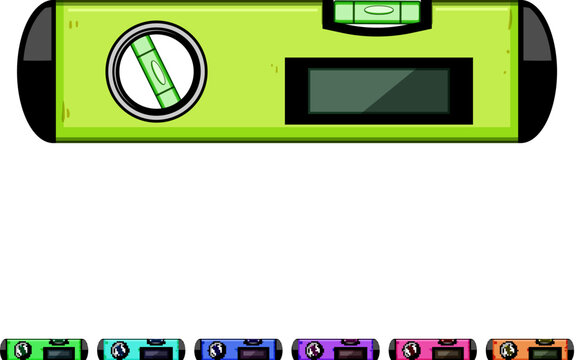 Leveling tool or spirit level displaying a bubble to indicate horizontal or vertical alignment, essential for accurate construction and home improvement tasks