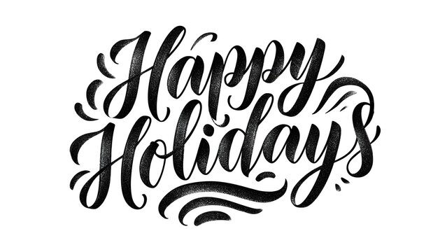 Happy Holidays Script Typography Greeting