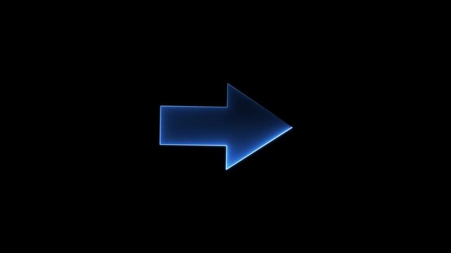 Blue Arrow Right: A long, sleek, blue arrow pointing to the right, offering a clean and modern directional element. Perfect for presentations, websites, and various design 4k video...