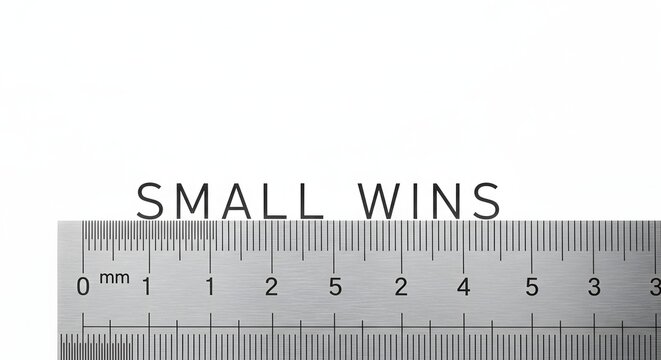 Small Wins Progress Measurement Concept Highlighting Incremental Success Goal Tracking Motivation and Sustainable Growth