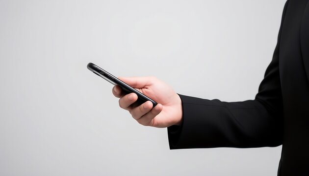 スマートフォンを操作するビジネスマン