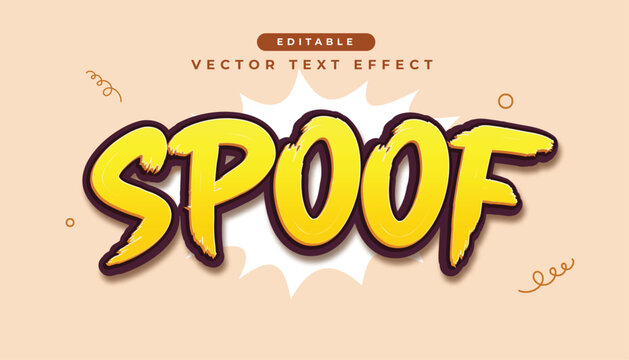 spoof editable text effect style in yellow color