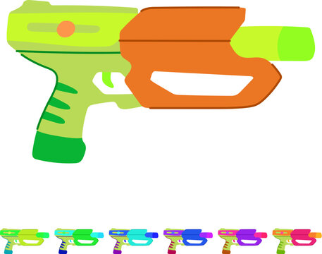 accustrike nerf gun toy cartoon. vortex nstrike, hyper ultra, battle reload accustrike nerf gun toy sign vector