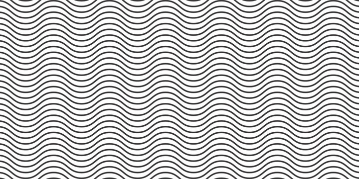 Wave line and wavy zigzag pattern lines. Vector black underlines, Geometric decoration element. smooth end squiggly horizontal, squiggles on white background.eps,10
