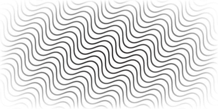 Wave line and wavy zigzag pattern lines. Vector black underlines, Geometric decoration element. smooth end squiggly horizontal, squiggles on white background.eps,10