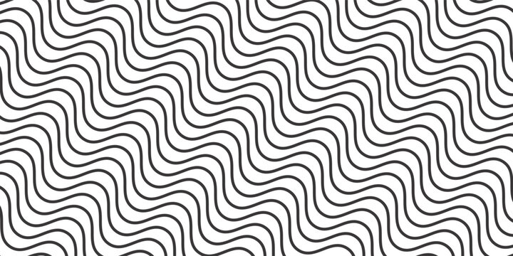 Wave line and wavy zigzag pattern lines. Vector black underlines, Geometric decoration element. smooth end squiggly horizontal, squiggles on white background.eps,10