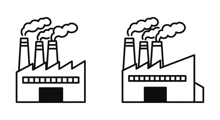 Fototapeta premium factory buildings line art building industrial structure