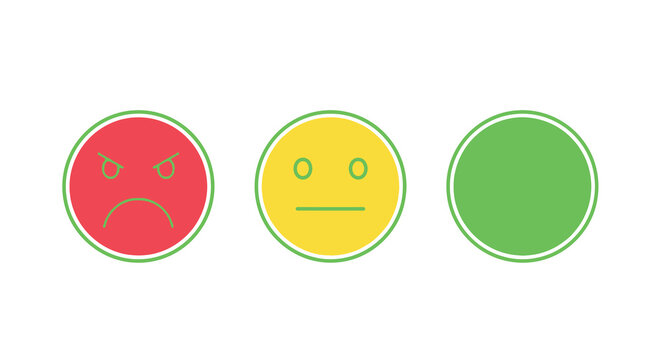 emotion icons flat style happy sad neutral