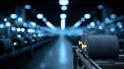 Fototapeta premium A weaver's loom follows a planning schedule where time optimization results in efficient work for the textile agenda.