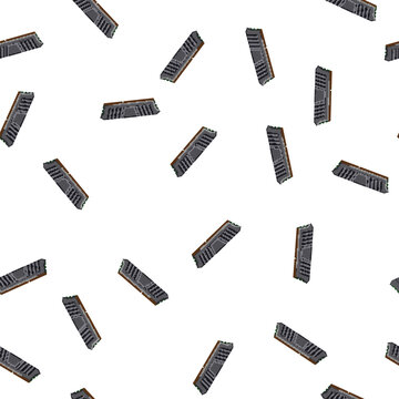 pattern hardware desktop memory cartoon. motherboard chip, service computer hardware desktop memory sign vector