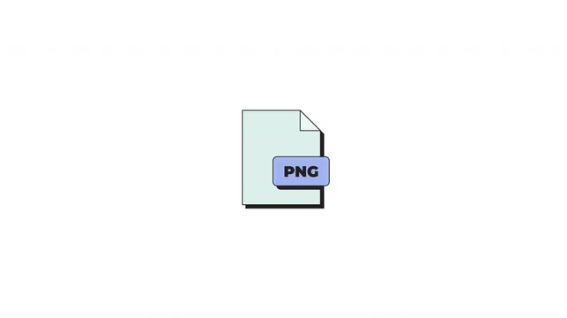 File format document neubrutalism UI elements animation set. Digital extensions and types. Animated flat user interface component pack for web and app design. Neo memphis motion graphics