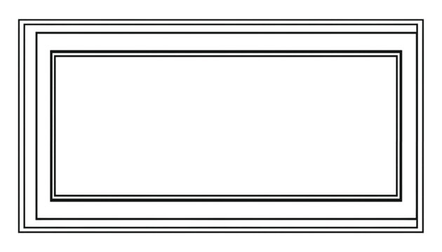 Rectangle consists of multiple nested lines forming a simple geometric frame for custom text areas.