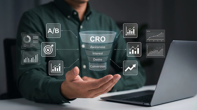 CRO Conversion Funnel Revenue Optimization Sales Growth Analytics