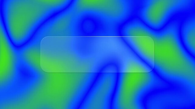 Beautiful transparent rounded rectangle glass frame background, realistic liquid glassmorphism user interface, blurred animated UI design loop