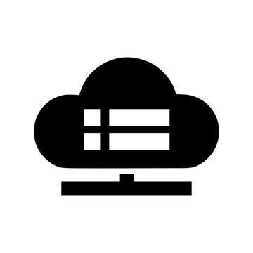 Cloud computing icon, cloud storage, cloud server, cloud technology vector illustration