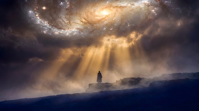 Cosmic Spiritual Scene of Heavenly Light