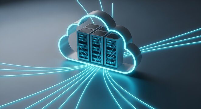 Digital blockchain technology concept with glowing blue circuit network and futuristic data flow