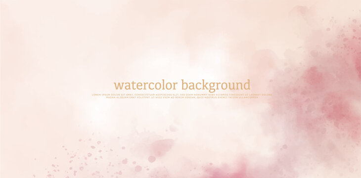 Abstract watercolor art background template. red pink brown watercolor backdrop empty space for text, banner, presentation or product display graphic design