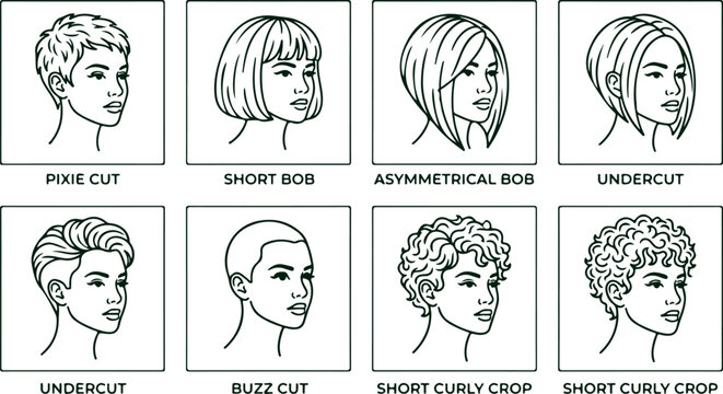 Comprehensive guide to women's haircuts with names pixie cut bob undercut buzz cut curly crop and styles.