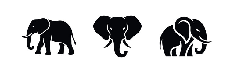 Fototapeta premium Elephant Icons