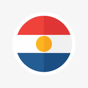 Paraguay Flag Circle Icon
