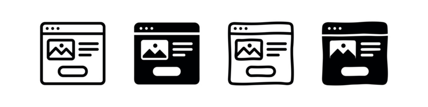 Web browser window displaying an image and text content, internet and user interface concept