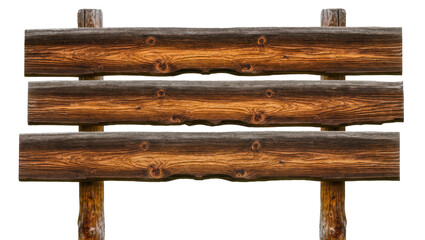 Rustic wooden signpost with three horizontal planks © Lukas