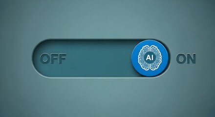 Fototapeta premium Power Switch Toggle On Off Button with Shield Icon in Modern Digital Style
