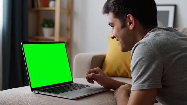 Man on Couch with Laptop