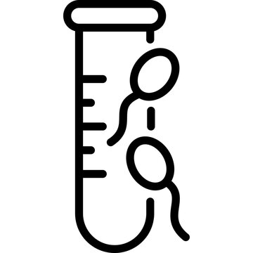 Sperm test thin line icon. Medical analysis. Modern vector illustration for laboratory service.