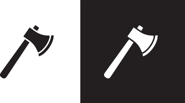  axe icon , Wood cutting symbols, Lumberjack equipment icons, Hatchet vector icons