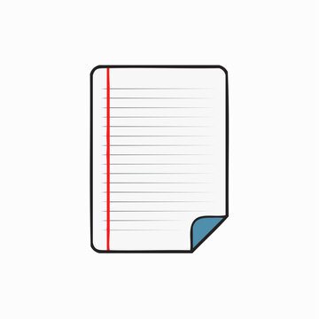 Lined Paper with Red Margin
